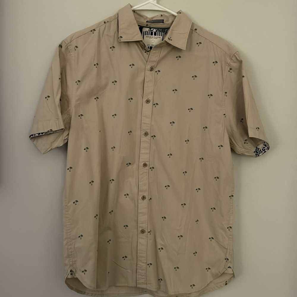 Denim flower button shirt